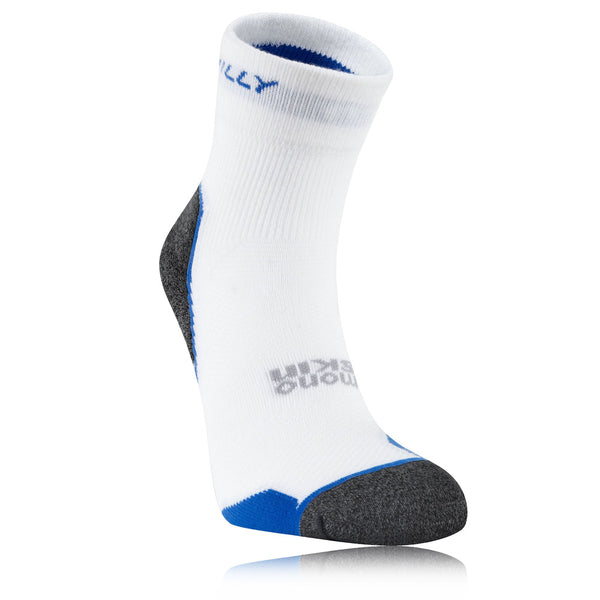 Supreme Hilly's Running Sock Anklet- White/ Charcoal/ Blue